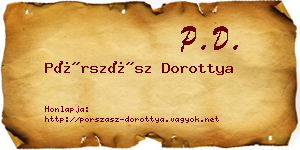 Pórszász Dorottya névjegykártya