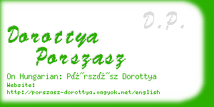 dorottya porszasz business card